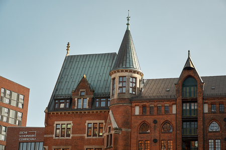 Germany. Hamburg Cityscape of the central part of Hamburg. February 13, 2018のeditorial素材