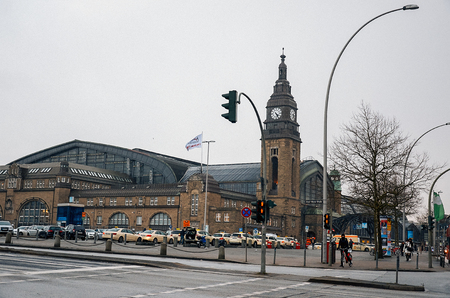 Germany. Hamburg. The central railway stationのeditorial素材