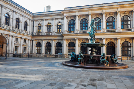 Germany. Hamburg Fountain in the courtyard of the Hamburg City Hall. February 13, 2018のeditorial素材