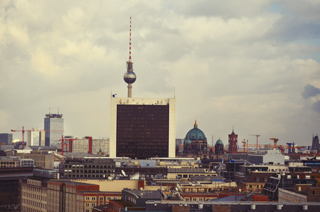 Germany. Berlin. Television tower in Berlin. February 16, 2018のeditorial素材