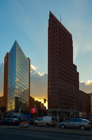 Germany. Berlin. Cityscape of Berlin. Houses and streets. February 16, 2018のeditorial素材