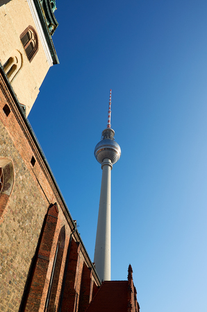 Germany. Berlin. Television tower in Berlin. February 16, 2018のeditorial素材