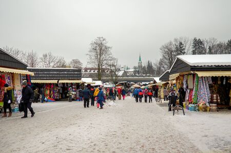 Poland. Zakopane. Ski resort in Zakopane. February 22, 2018のeditorial素材