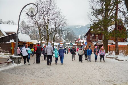 Poland. Zakopane. Ski resort in Zakopane. February 22, 2018のeditorial素材