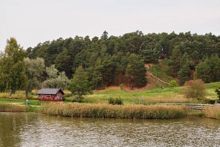 Finland. Porvoo. Houses and streets of Porvoo. City autumn landscape. September 21, 2018のeditorial素材