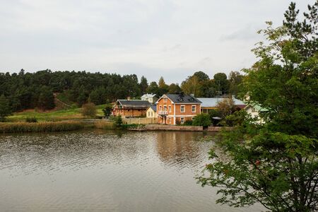 Finland. Porvoo. Houses and streets of Porvoo. City autumn landscape. September 21, 2018のeditorial素材