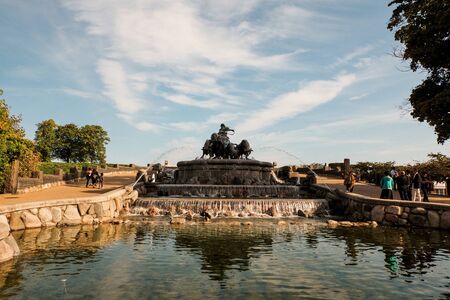 Denmark. Copenhagen. Gefion Fountain. The largest fountain in Copenhagen. September 19, 2018のeditorial素材