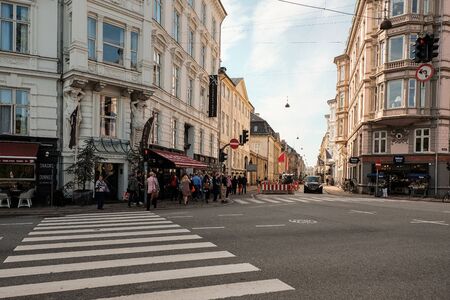 Denmark. Copenhagen. Houses and streets of Copenhagen. City autumn landscape. September 19, 2018のeditorial素材