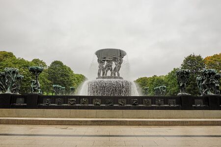 Norway. Oslo. Vigeland Sculpture Park. Part of a large Frogner park. September 18, 2018