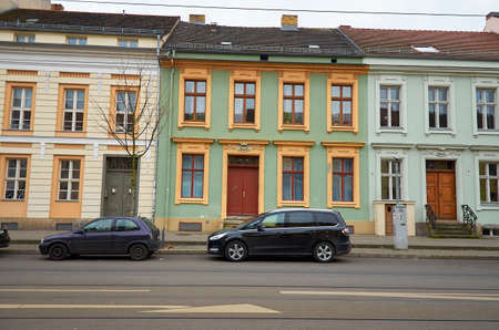 Germany. Potsdam. Houses and streets of Potsdam. Cityscape. February 18, 2018のeditorial素材