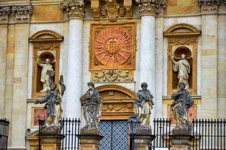 Poland. Krakow. Houses and street of the city of Krakow. Cityscape. February 21, 2018のeditorial素材