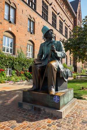 Denmark. Copenhagen. Monument to Hans Christian Andersen near the town hall building. September 19, 2018のeditorial素材