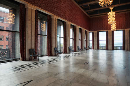 Norway. Oslo. Oslo City Hall. The interior of the Town Hall. September 18, 2018のeditorial素材