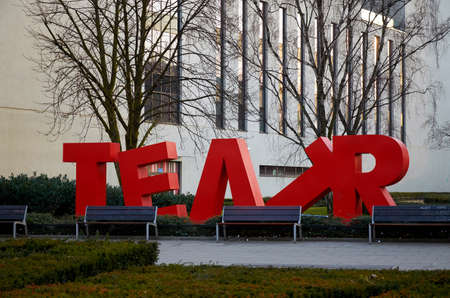 Poland. Wroclaw Houses and streets of the city of Wroclaw. Cityscape. February 20, 2018のeditorial素材