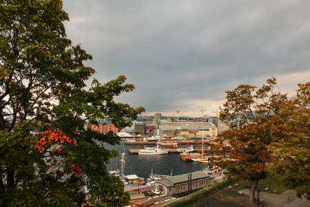 Norway. Oslo. View from the fortress walls of the Oslo Fjord and the city. September 18, 2018のeditorial素材