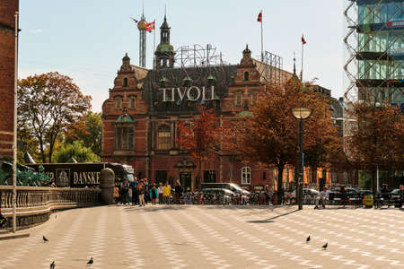 Denmark. Copenhagen. Amusement park Tivoli in Copenhagen. September 19, 2018のeditorial素材
