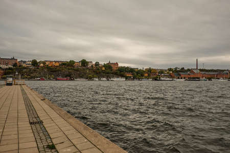 Sweden. Stockholm. Houses and streets of Stockholm. Autumn cityscape. September 17, 2018のeditorial素材