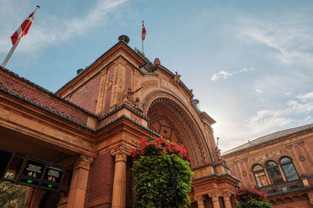 Denmark. Copenhagen. Amusement park Tivoli in Copenhagen. September 19, 2018のeditorial素材