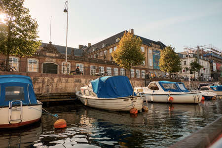 Denmark. Copenhagen. Houses and streets of Copenhagen. City autumn landscape. September 19, 2018のeditorial素材