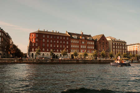 Denmark. Copenhagen. Houses and streets of Copenhagen. City autumn landscape. September 19, 2018のeditorial素材
