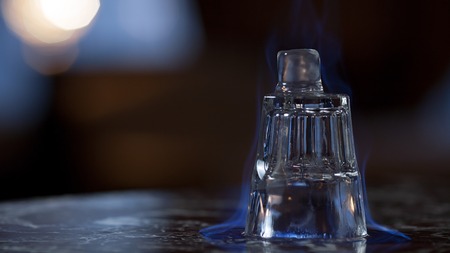 ice, glass, flameの写真素材