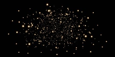 Sparkling magical dust. On a textural black and white background. Celebration abstract background...