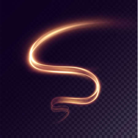 Festive golden luminous line. Shiny confetti with golden glowing effectのイラスト素材