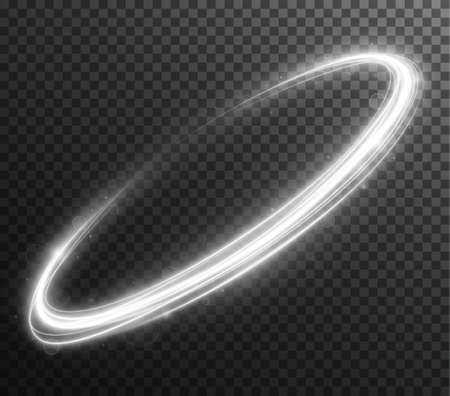 Light white Twirl. Curve light effect of white line. Luminousのイラスト素材