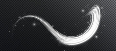 Light white Twirl. Curve light effect of white line. Luminousのイラスト素材