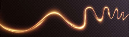 Light golden Twirl. Curve light effect of golden line. Luminous
