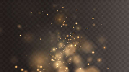 Christmas background. Powder PNG. Magic shining gold dust. Fine, shinyのイラスト素材
