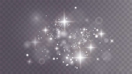 Christmas background. Powder PNG. Magic shining white dust. Fine, shinyのイラスト素材