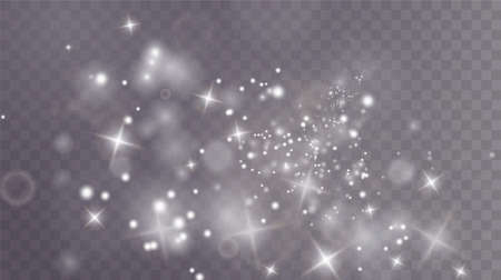Christmas background. Powder PNG. Magic shining white dust. Fine, shinyのイラスト素材