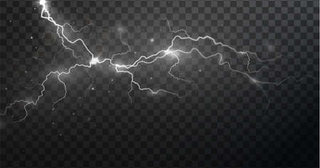 Light isolated vector lightning png. Magic light abstract lines. Realisticのイラスト素材