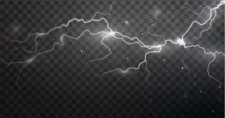 Light isolated vector lightning png. Magic light abstract lines. Realisticのイラスト素材