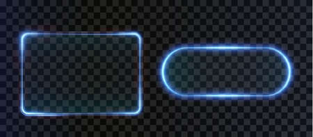 Collection of futuristic hud light blue frame. HUD PNG. Technologicalのイラスト素材