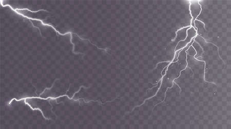 Light isolated vector lightning png. Magic light abstract lines. Realisticのイラスト素材