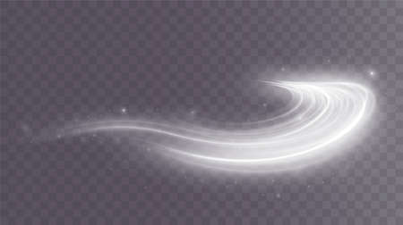 Light white Twirl. Curve light effect of white line. Luminousのイラスト素材