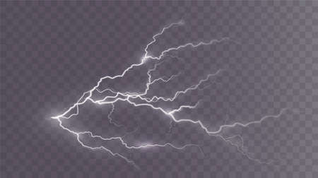 Light isolated vector lightning png. Magic light abstract lines. Realistic