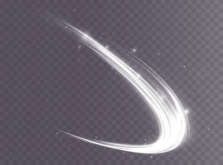 Light white Twirl. Curve light effect of white line. Luminousのイラスト素材