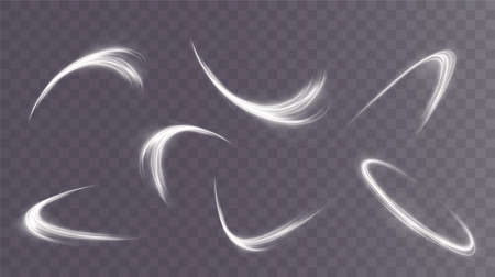 Light white Twirl. Curve light effect of white line. Luminousのイラスト素材