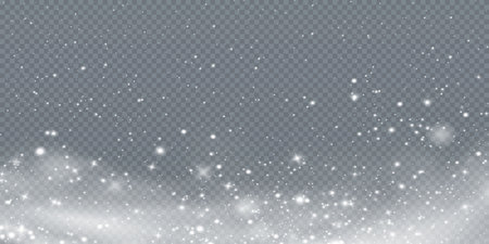 Christmas background. Powder PNG. Magic shining white dust. Fine, shinyのイラスト素材