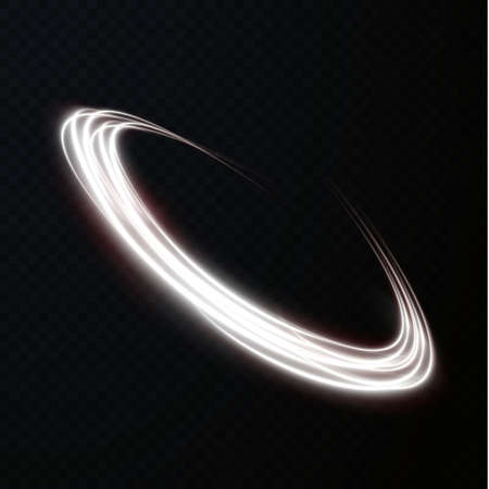 Luminous white lines of speed. Light glowing effect. Abstract motionのイラスト素材