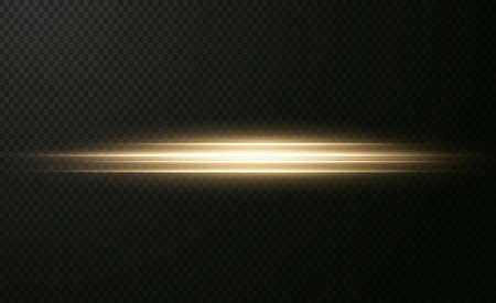 Shining golden stars isolated on black background. Effects, lens flareのイラスト素材