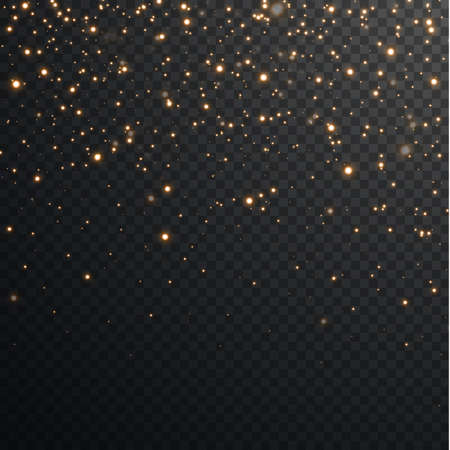 Christmas festive background of light confetti and small shining goldのイラスト素材