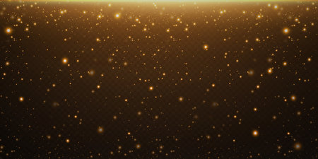Christmas festive background of light confetti and small shining goldのイラスト素材
