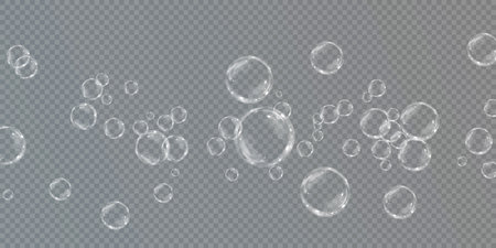 Collection of realistic soap bubbles. Png Bubbles are located onのイラスト素材