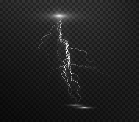 Light white isolated vector lightning png. Magic light abstract linesのイラスト素材
