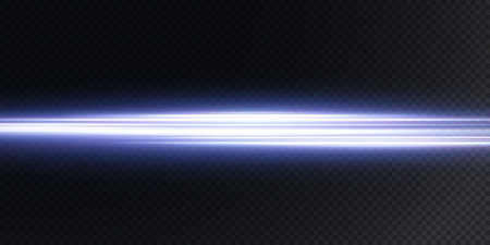 White horizontal lens flares pack. Laser beams, horizontal light raysのイラスト素材