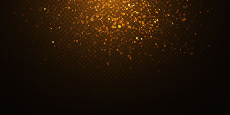 Christmas gold confetti stars are falling.のイラスト素材